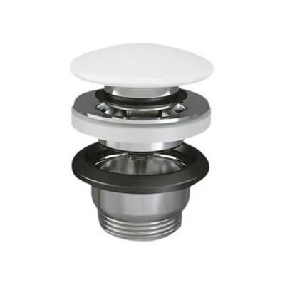 PILETTA LAVABO CLICK CLACK FEELING SENZA TROPPO PIENO- Tappo Bianco Opaco- RAK- pezzi 1