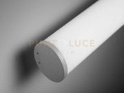 PIRGOS lampada tubo cilindrico da Parete/Soffitto 100 cm bianco in alluminio LED 3000k 2000lm 19,2w