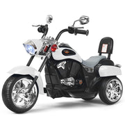 Moto in stile chopper per bambini e bambine, Moto cavalcabile alimentata a batteria Bianco-Moto elettriche