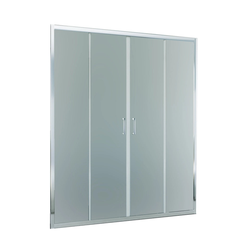Porta Parete Doccia 172 cm 2 ante Scorrevoli Centrali in Cristallo Opaco 6mm H195 Bonussi Tosca