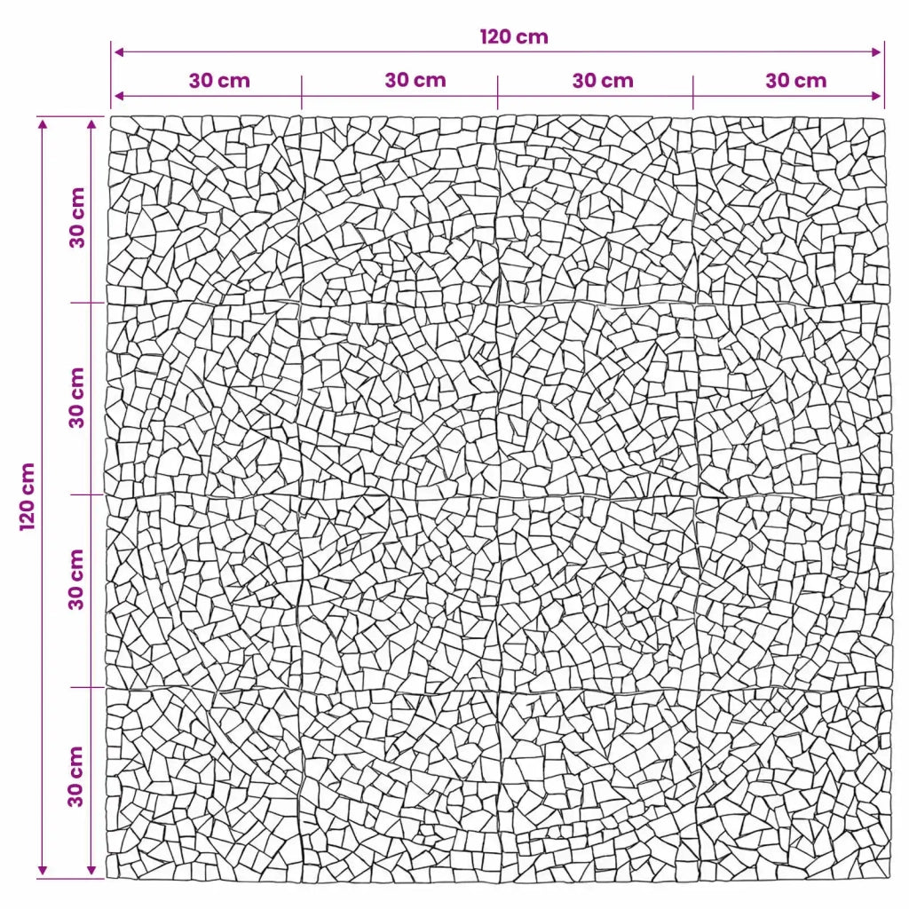 Piastrelle Mosaico Motivo Sole Multicolore 120 x 120 cm Marmo 42033517