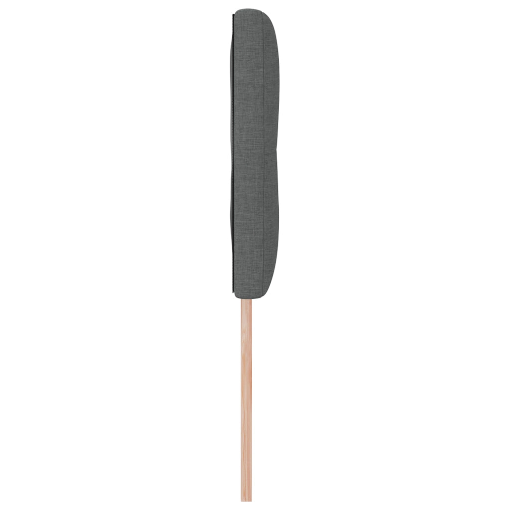 Testata LED  Pieghettata Grigia Scuro 72 cm in Tessuto