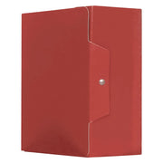 CARTELLA PORTAPROGETTI CON BOTTONE dorso 15 cm - rosso- 5 pezzi  - BricoGo