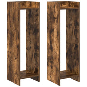 Supporto per piante | Sostegno per piante 2 pz Quercia Affumicata 30 x 30 x 100 cm