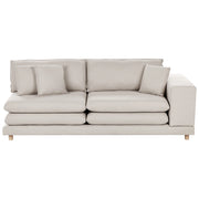 Divano moderno modulare a 2 posti imbottito tessuto poliestere beige chiaro con schienale imbottito stile moderno classico