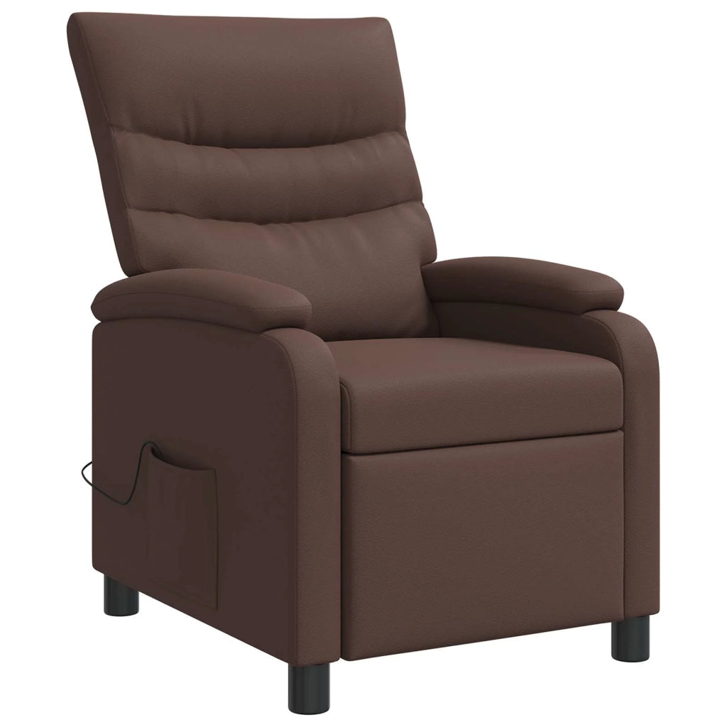 Divano Sedia-Poltrona Massaggiante Marrone Similpelle 961066