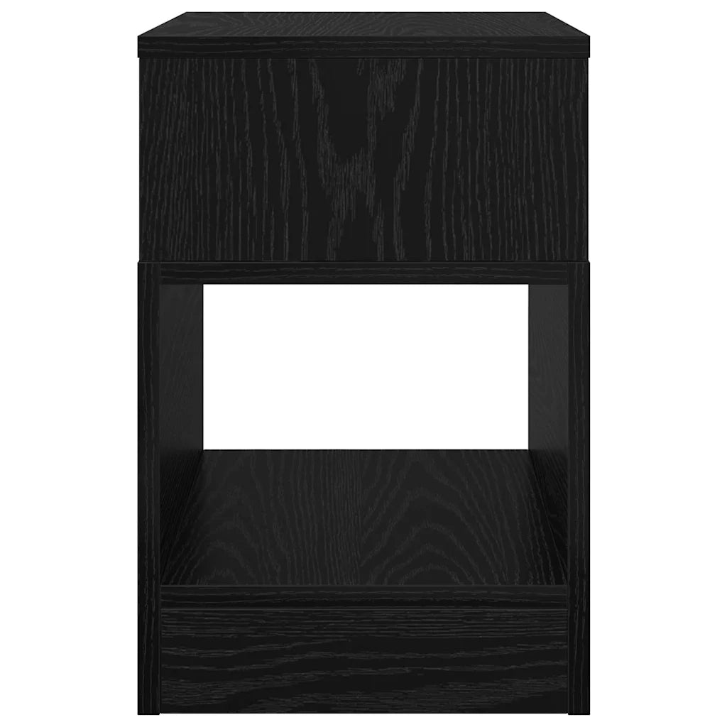 Tavolino 2 pcs Rovere Nero 30,5 x 30 x 45 cm Legno multistrato