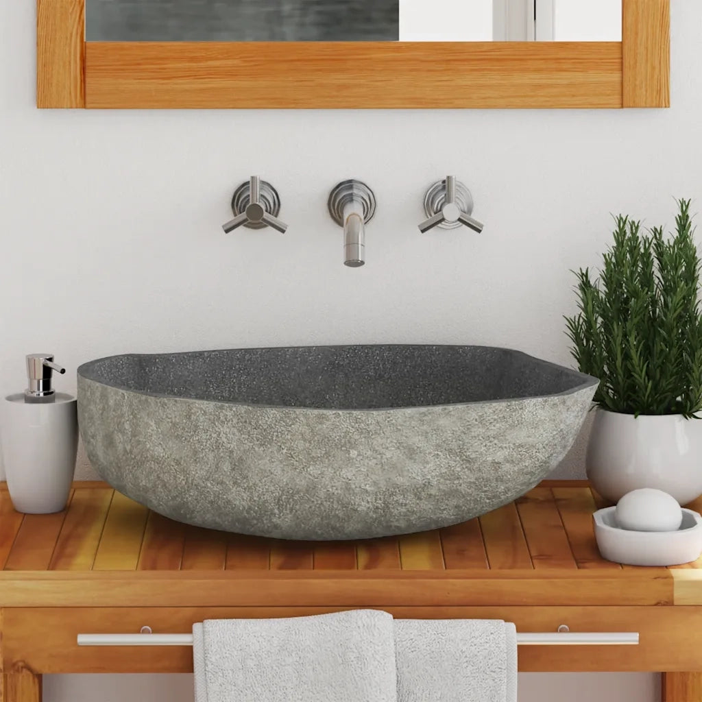 Lavandino in Pietra di Fiume Ovale (45-53)x(34-41) cm 242668