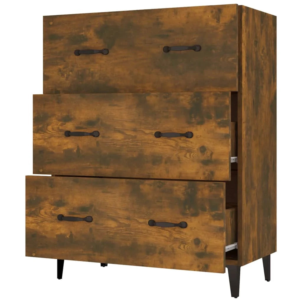 Buffet credenza cassettiera armadio mobile contenitore organizer per cucina soggiorno salotto 69,5 x 34 x 90 cm legno ingegnerizzato marrone 02_0031014