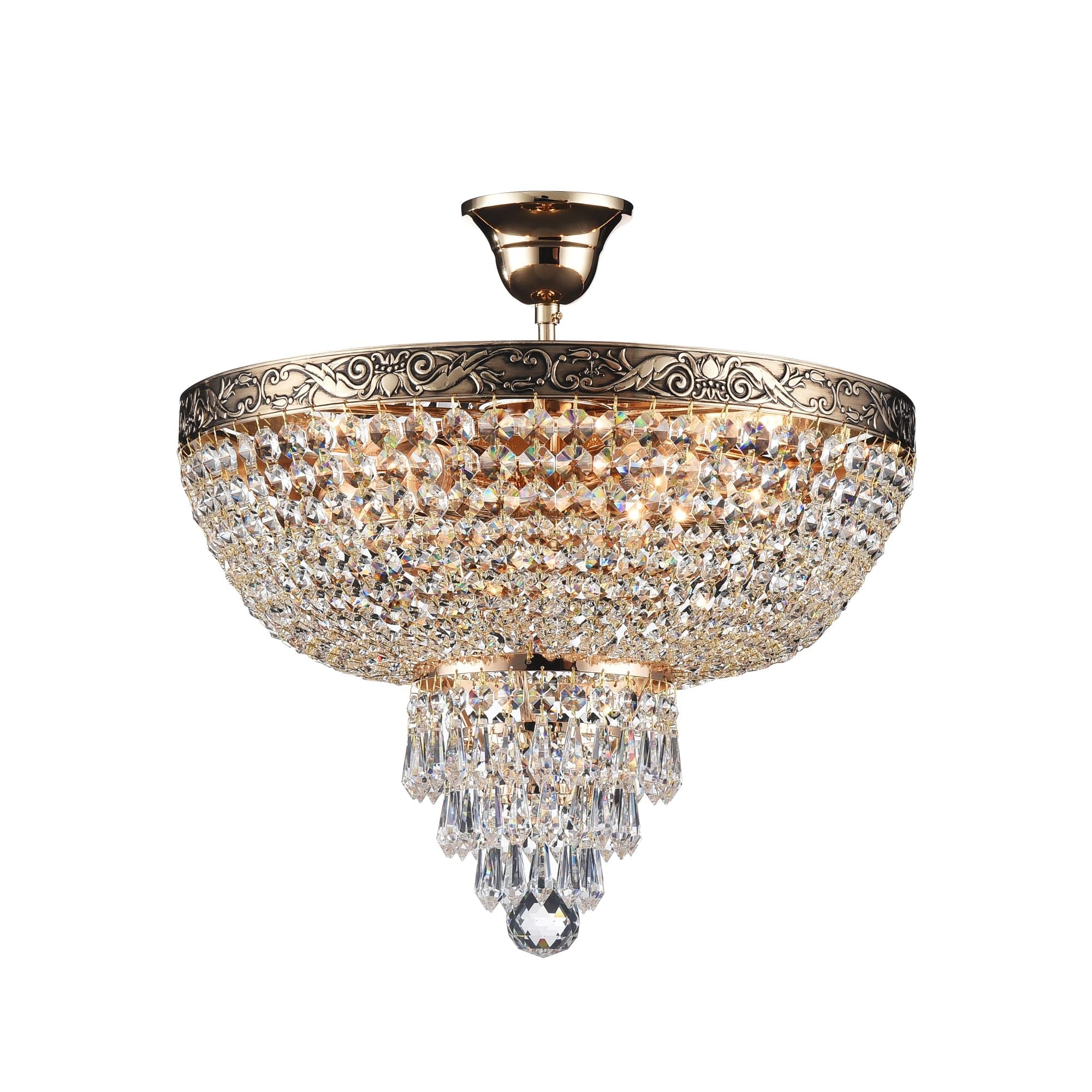 Lampadario Royal Classic in Metallo Palace Oro Antique