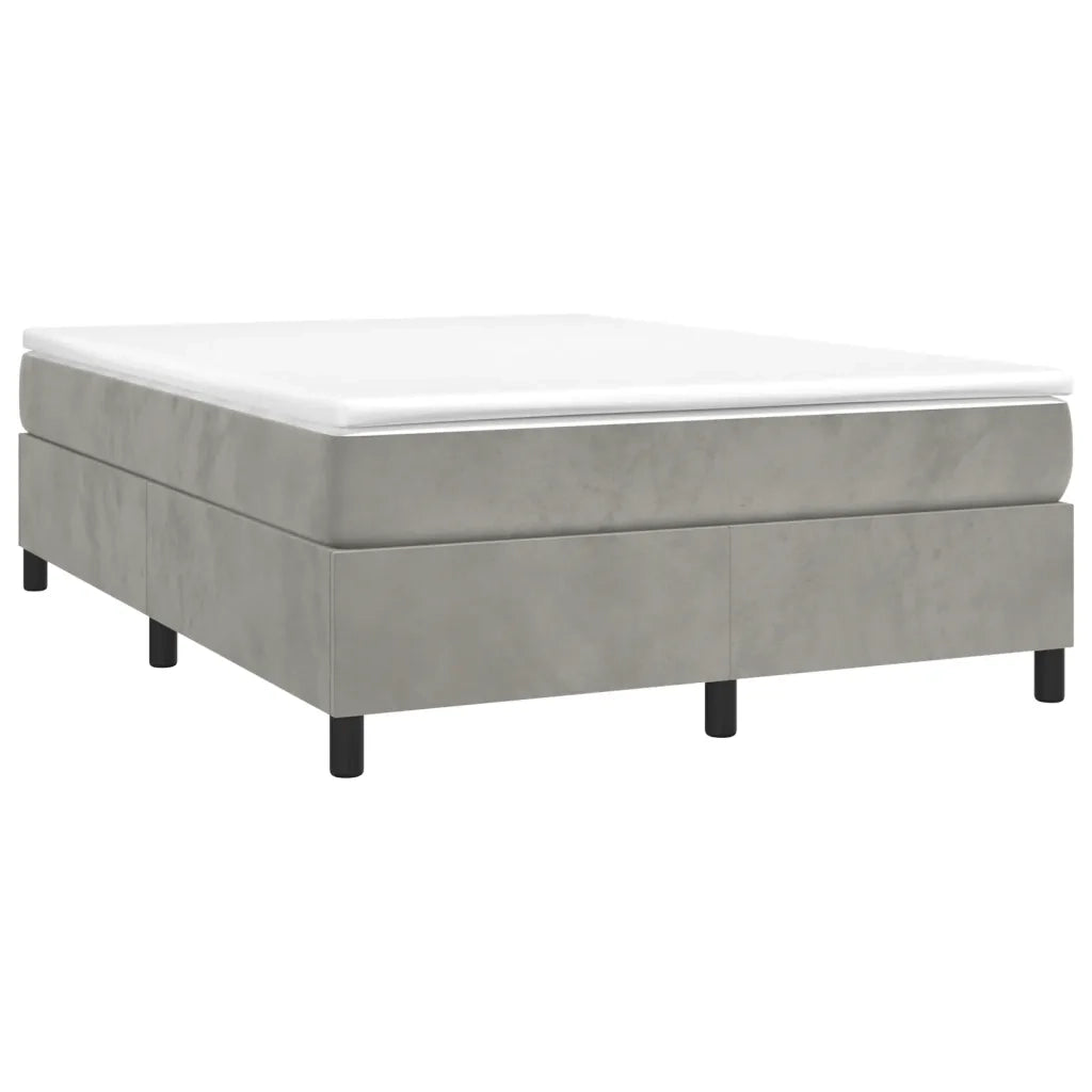Struttura Letto a Rete a Molle Grigio Chiaro 140x200 cm Velluto 3121120