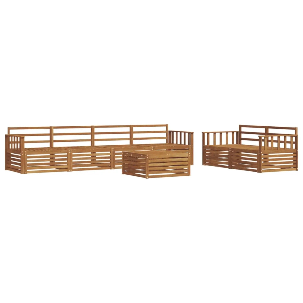 Set di divani da esterno 7 pcs Naturale