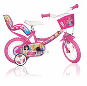 SCH PRINCESS 12", bicicletta per bambini, adatta a bambini tra i 3 e i 5 anni, per altezza tra 85 e 105 cm, cestino e po
