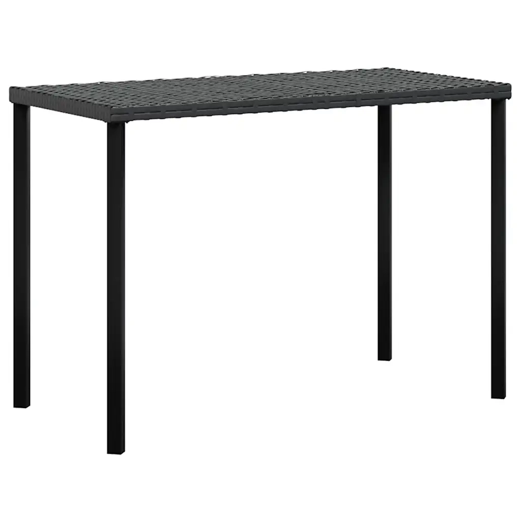 Set Mobili 5 Pz Divano a L con Cuscini in Polyrattan Nero cod mxl 48703