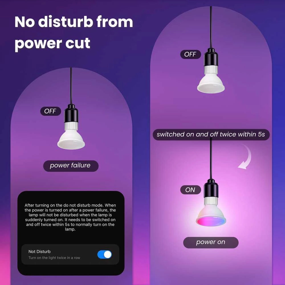 Lampada Led Matter GU10, RGB+CW, Matter WIFI 2.4G, TUYA, Smart Life, Apple Home, Google Home, Alexa, SmartThings, AC 90-250V, 50/60HZ, 5W, 50X55mm, IP20, MU11005