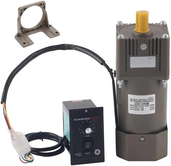 Motore con regolazione di velocità e trasformatore di frequenza regolabile a passo infinito - 90 W, AC 220 V, con regolatore di velocità e supporto