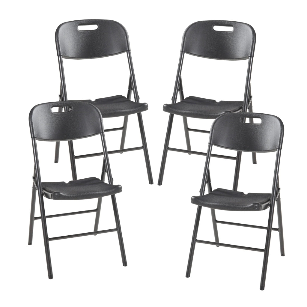 Set di 4 sedie pieghevoli 87 x 46 x 53 cm nere 03_0009844