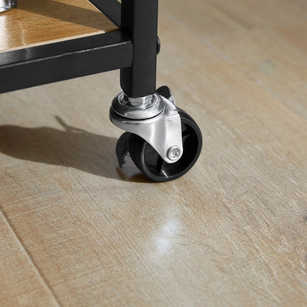 Carrello da cucina con 2 cassetti e 3 ripiani, Carrello da servizio, Carrelli portaoggetti FKW111-PF