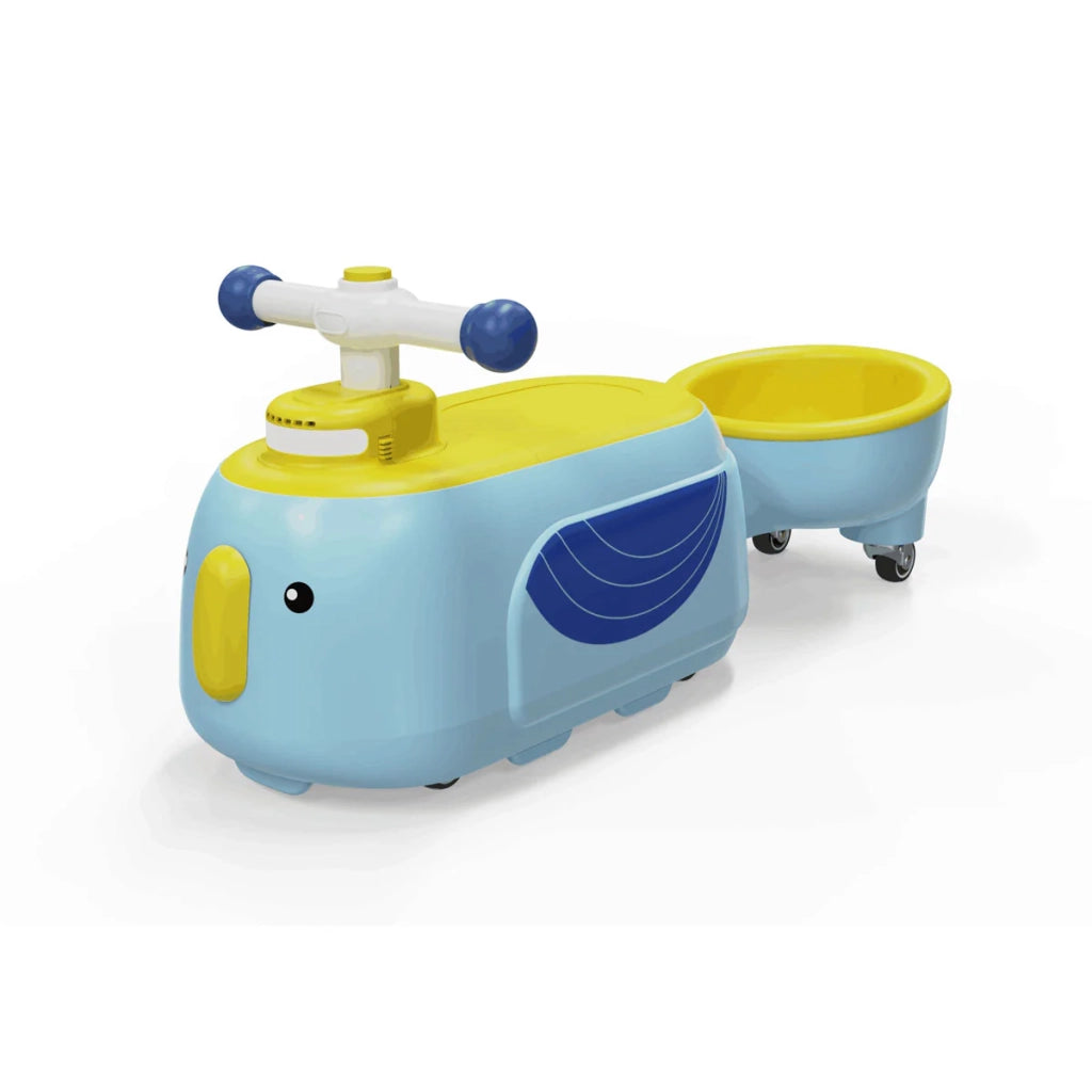 Giocattolo da cavalcare per bambini con rimorchio staccabile 71 x 24 x 31 cm sicuro e stabile design moderno in PP blu 20_0012265