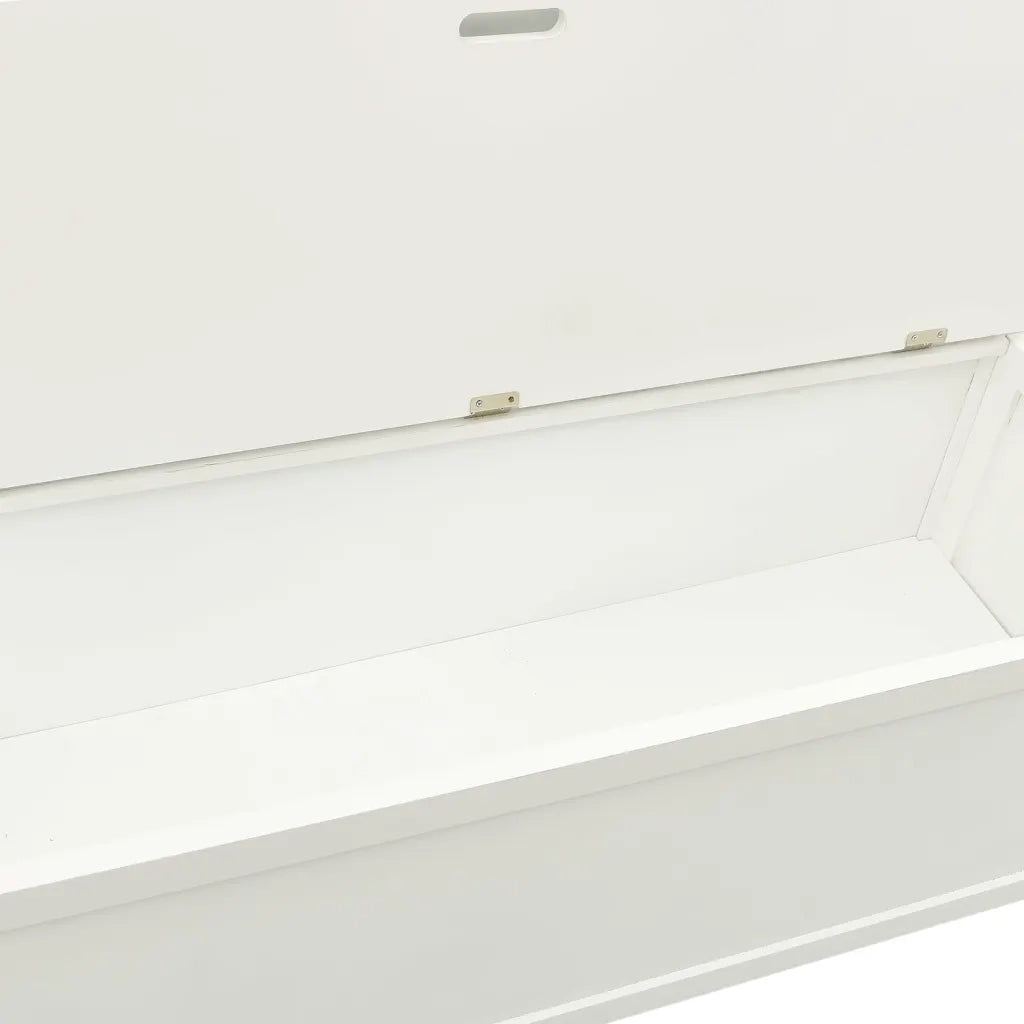 Panca-Sgabello Bianca 107x45x75,5 cm Legno Massello di Abete 550700