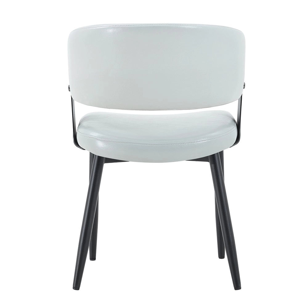 Sedie da Pranzo Set 2 Pezzi Stile Retro ¨C MINIMAL ¨C Similpelle, Braccioli, Gambe in Metallo