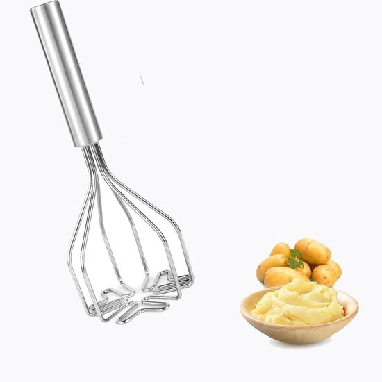 Spazzola per patate in acciaio inossidabile - Uncinetto per patate - Spatola per verdure - 31,5 cm - Comfortevole extra