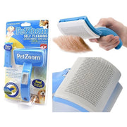 Trade Shop - Petzoom Spazzola Autopulente Pettine Sottopelo Per Peli Cane Gatto Pet Zoom -