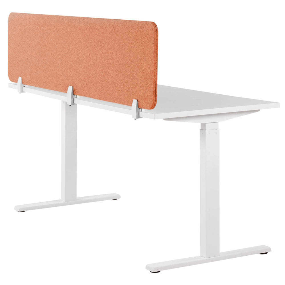 Pannello Divisorio Fonoassorbente per scrivania in PET rosso chiaro 180 x 40 cm tavolo ufficio