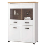 Mobile Espositore Sarconi, Vetrina 6 Ripiani, 103.5x41x143h cm Bianco