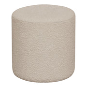 Pouf Ejby rotondo in bouclé beige ø34 cm