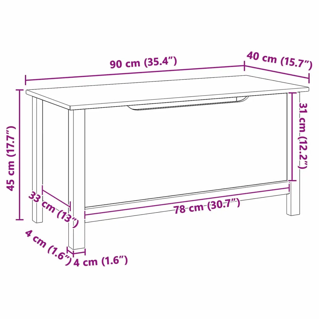 Scatola di Stoccaggio HILL Bianco e marrone miele CFW2780518