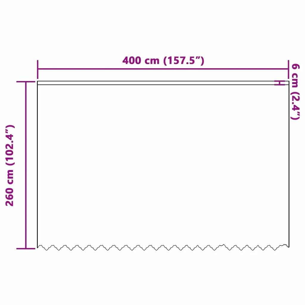 Tenda in Pizzo con tende Bianco 260 x 400 cm Poliestere 4107797