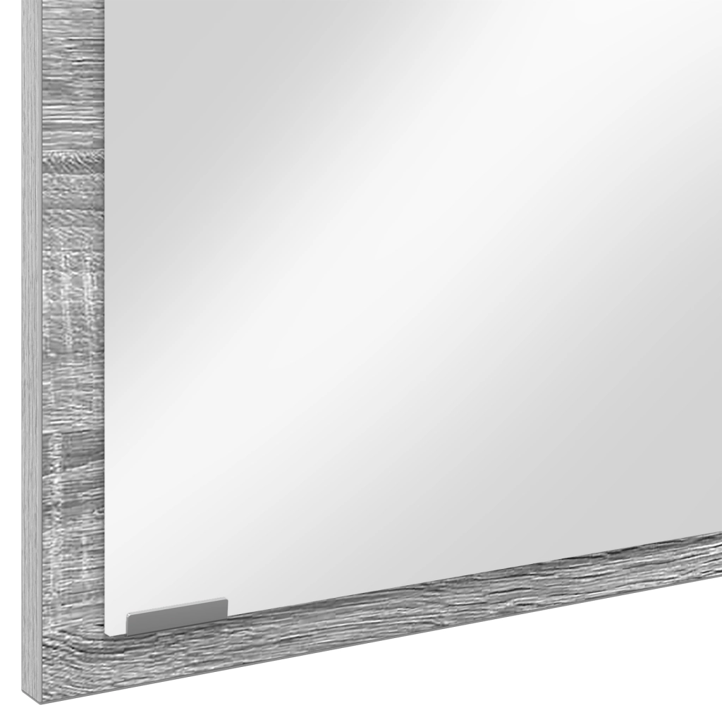 Specchio da Bagno con Luce LED Grigio Sonoma 90x8,5x37 cm