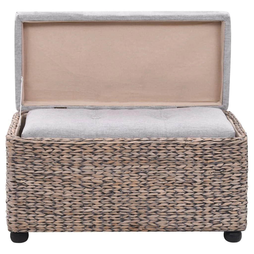 Panca pouf sgabello mobile panca 2 pezzi grigio giacinto d'acqua 3002178