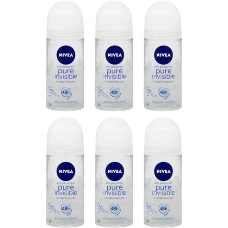 NIVEA SET 6 PZ DEODORANTE ANTI-PERSPIRANT PURE INVISIBLE 50 ML
