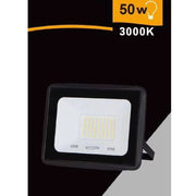 Trade Shop - Faretto Led Faro 50 Watt 4500 Lm Ip65 Nero Luce Calda Fredda Naturale Ek02-50w-n - -bianco Caldo      -