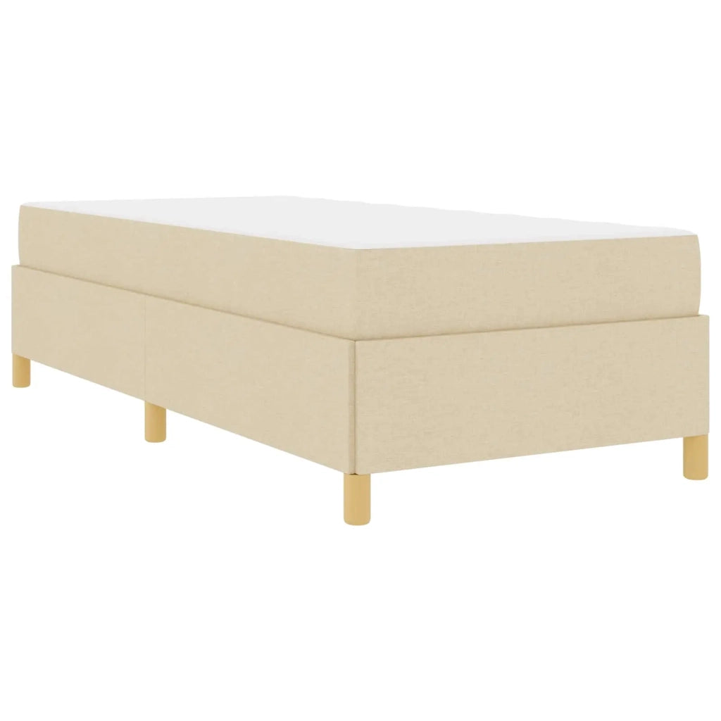 Struttura del letto con materasso Crema 90 x 200 cm Tessuto