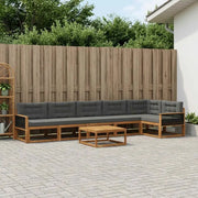 Set di divani da esterno con cuscino 7 pcs Naturale e Antracite 3382625