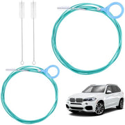 Set di spazzole per drenaggio 2 in 1, 300 cm e 500 cm spazzola per tubi, spazzola per pulizia di tegoli, spazzola per rimuovere ostruzioni di drenaggio, spazzola per drenaggio flessibile, lunga spazzola per pulizia di parabrezza.