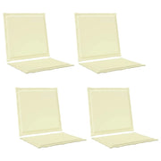 Cuscini per Seduta e Schienale 4 pz | Cuscini per sedie Crema 47 x 45 x 2 cm