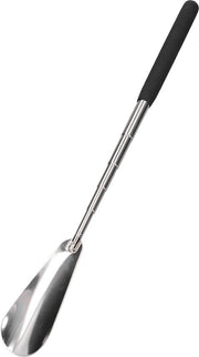Scoiattoli Verstilabili Lunghe Acciaio Inox - Manico Antiscivolo - Leggero - Adatto Per Anziani - Formato Compattabile Di Riposo - Aiuto Per La Pulizia Dei Scarponi