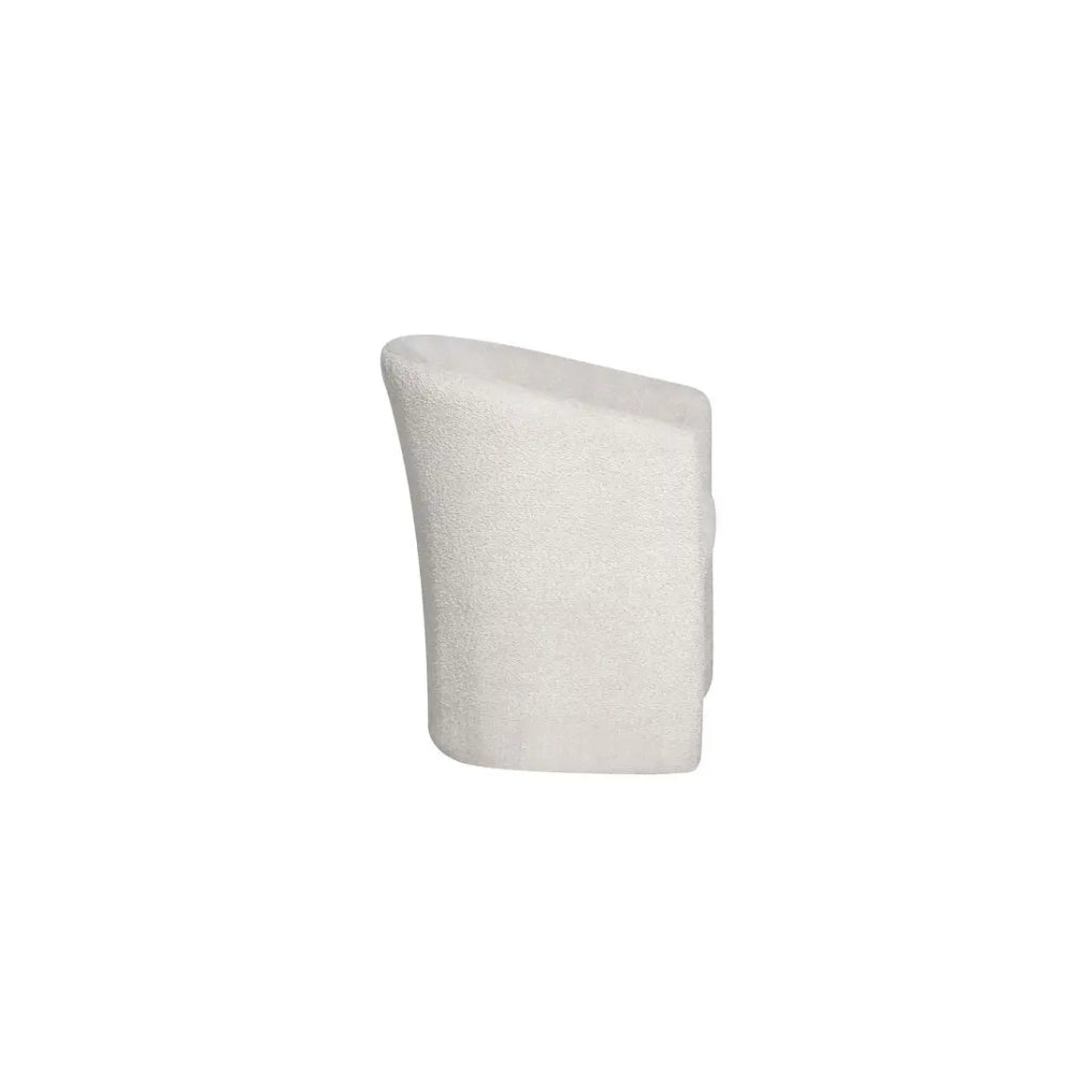 Poltrona da salotto KYOTO – Confortevole in tessuto bouclé bianco – Design moderno ed elegante