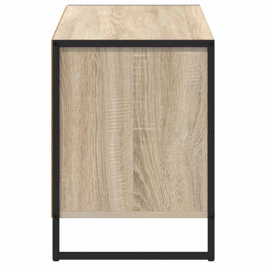 Mobile porta TV rettangolare funzionale per soggiorno 100 x 36 x 49,5 cm stile industriale realizzato in legno composito Sonoma 02_0054560