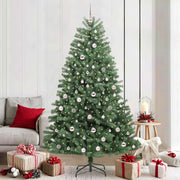 Albero di Natale Artificiale con Rami Pieghevoli Verde 210 cm