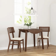 Sedie da Pranzo con Cuscini 2pz Marrone Legno Massello di Hevea 4102461