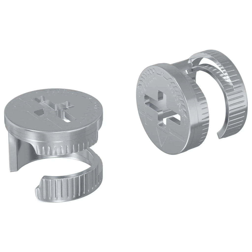 Dadi con bloccaggio a cam 2 pz Argento 12 x 10 mm Metallo CFW4286331