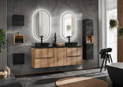 Mobile sotto piano 40 cm con cesto portabiancheria Nova Oak 40 x 57 x 39 cm