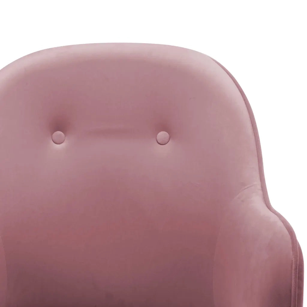 Sedia a Dondolo Rosa in Velluto CFW2659245