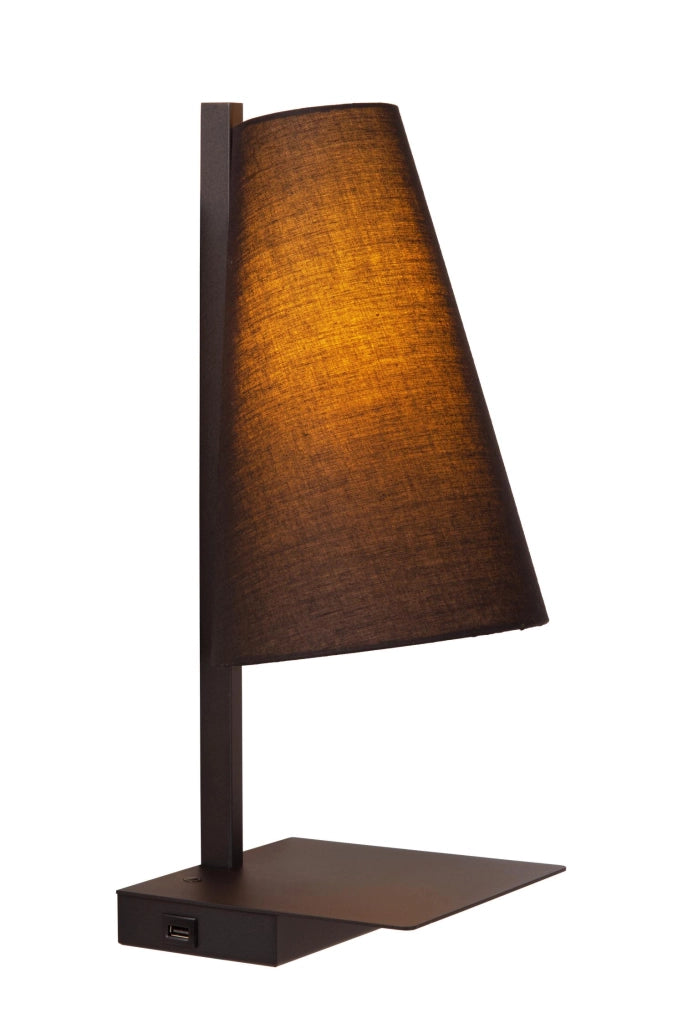 Lampada da tavolo GREGORY nera paralume conico 1xE27 Lucide