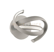 APPLIQUE LUMEN SILVER LED 3000K 500LM 10W DIMMERABILE H.22CM